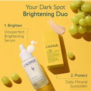 ✨Caudalie Vinoperfect Serum and Sunscreen Set